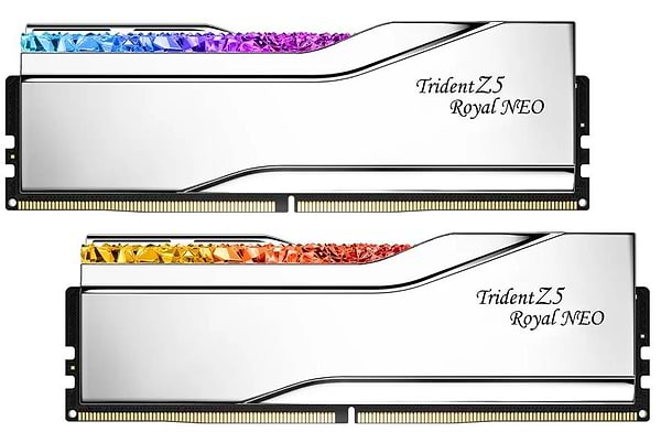 Фото - Память DDR G.Skill Trident Z5 Royal NEO RGB Silver DDR5-6000 64GB (2x32GB) (F5-6000J3036G32GX2-TR5NS)