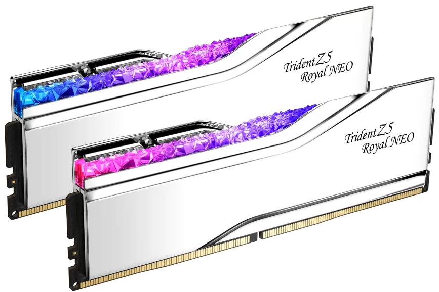 Фото - Память DDR G.Skill Trident Z5 Royal NEO RGB Silver DDR5-6000 64GB (2x32GB) (F5-6000J3036G32GX2-TR5NS) Фото - Память DDR G.Skill Trident Z5 Royal NEO RGB Silver DDR5-6000 64GB (2x32GB) (F5-6000J3036G32GX2-TR5NS)