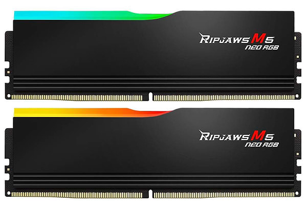 Фото - Память DDR G.Skill Ripjaws M5 Neo RGB Black DDR5-6000 96GB (2x48GB) (F5-6000J3036F48GX2-RM5NRK)