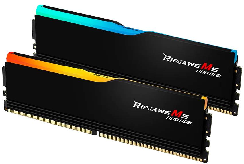 Память DDR G.Skill Ripjaws M5 Neo RGB Black DDR5-6000 96GB (2x48GB) (F5-6000J3036F48GX2-RM5NRK)