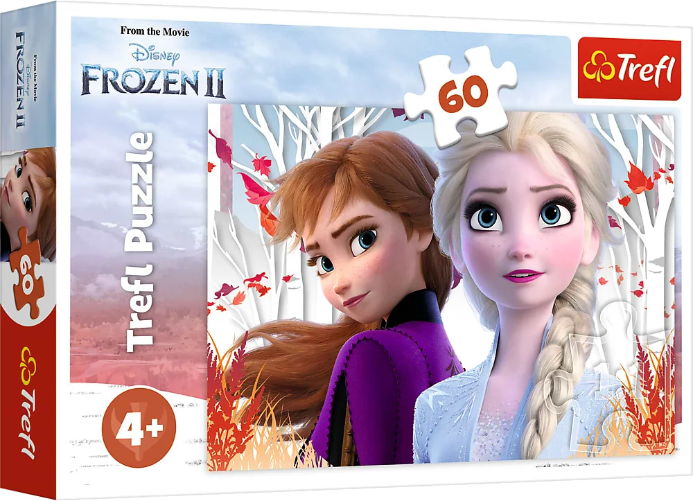Пазли (3-4 роки) Trefl Frozen Зачарований світ Анни та Ельзи 60 ел. (73338) - Фото 1