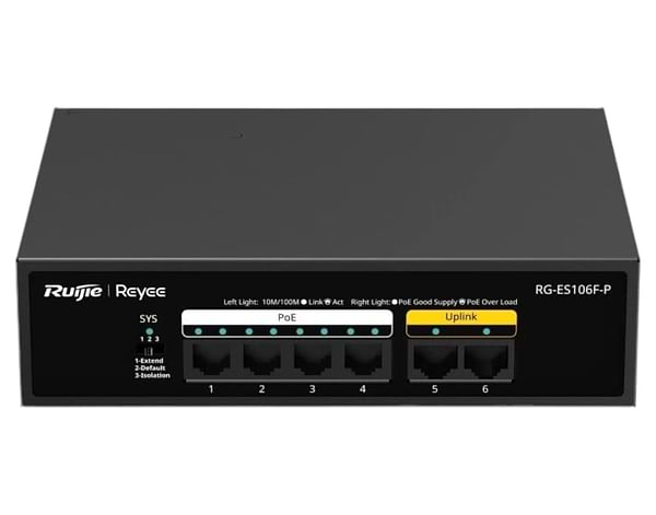 Фото - Коммутатор локальной сети (Switch) Ruijie Reyee RG-ES106F-P