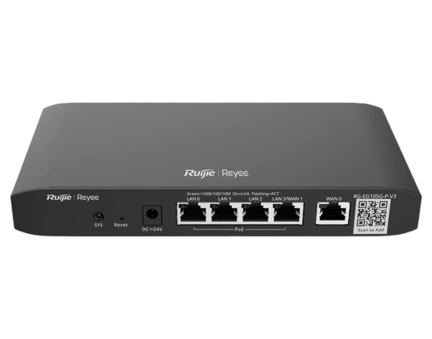 Маршрутизатор интернет LAN Ruijie Reyee RG-EG105G-P V3 - Фото 1