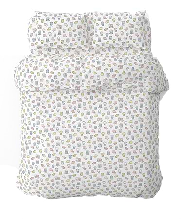 Комплект постільної білизни Home Line Дракончики блакитно-салатовий (173778)