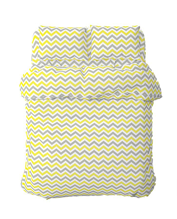 Комплект постельного белья Home Line ЗИГ ЗАГ серо-желтый (173838)