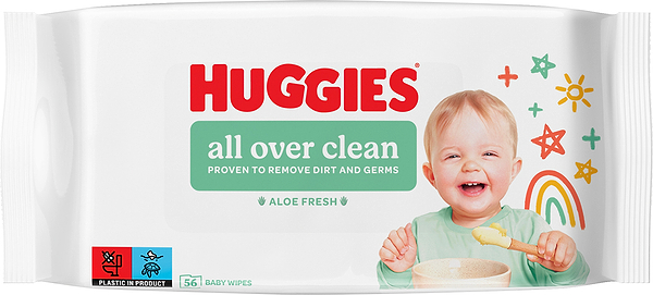 Фото - Салфетки влажные для детей Huggies All Over Clean, 56 шт.