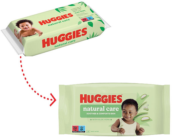 Фото - Салфетки влажные для детей Huggies Natural Care, 56х4
