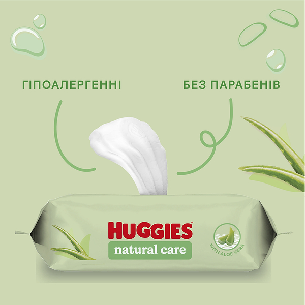 Фото - Салфетки влажные для детей Huggies Natural Care, 56х4