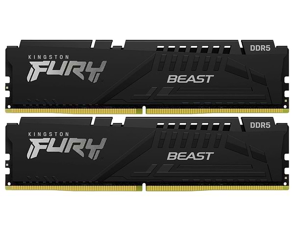 Фото - Память DDR Kingston DDR5 2x16GB/6000 Fury Beast Black (KF560C36BBE2K2-32)