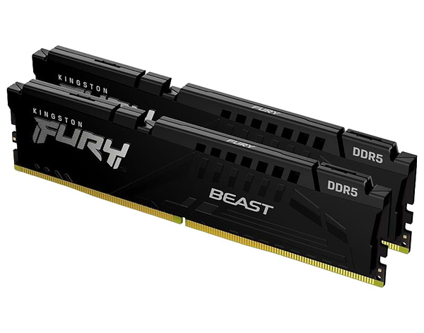 Фото - Память DDR Kingston DDR5 2x16GB/6000 Fury Beast Black (KF560C36BBE2K2-32)