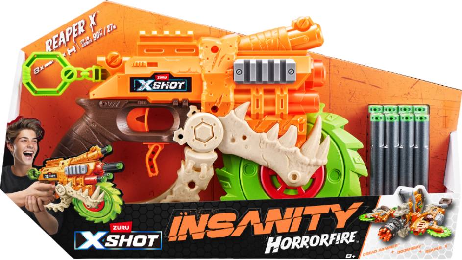 Бластер багатозарядний ZURU X-Shot Insanity Horrorfire Reaper-x (8 патронів) (36730)