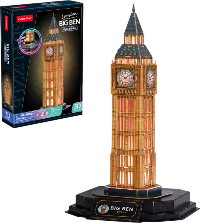 3D пазли Cubic Fun з LED підсвіткою БІГБЕН (L537h) - Фото 1