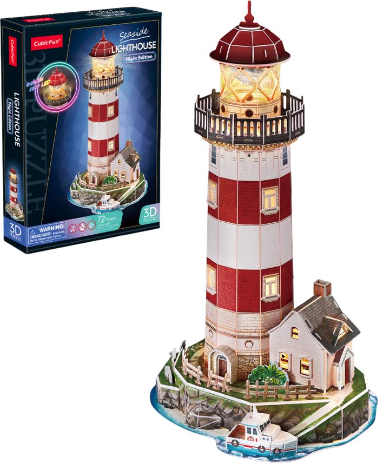 3D пазлы Cubic Fun с LED подсветкой Маяк (L540h) - Фото 1