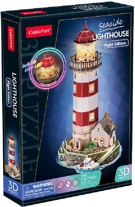 Фото - 3D пазли Cubic Fun з LED підсвіткою Маяк (L540h)