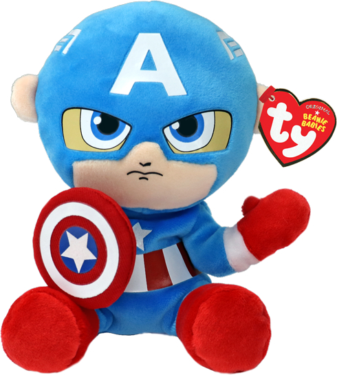 Мягкая игрушка TY Marvel Капітан Америка 15 см (44002)