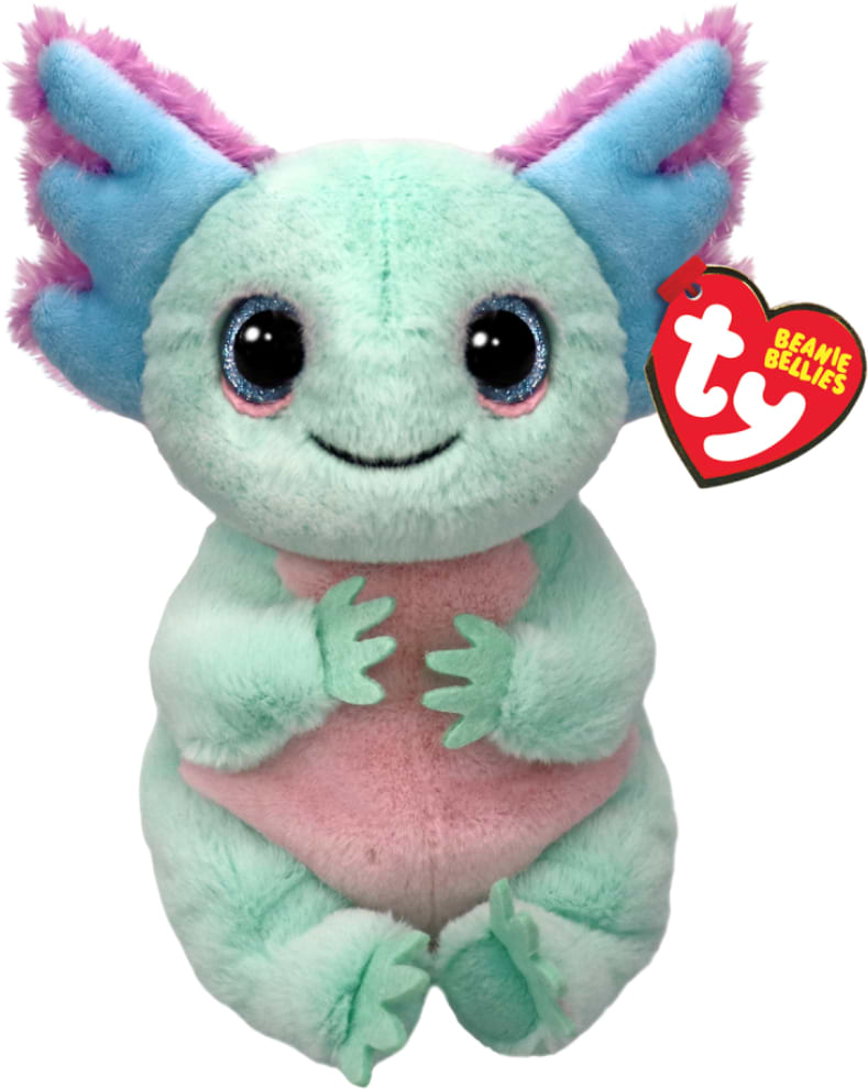 Мягкая игрушка глазастик TY Beanie Bellies Аксолотль 15 см ALEX (41510)
