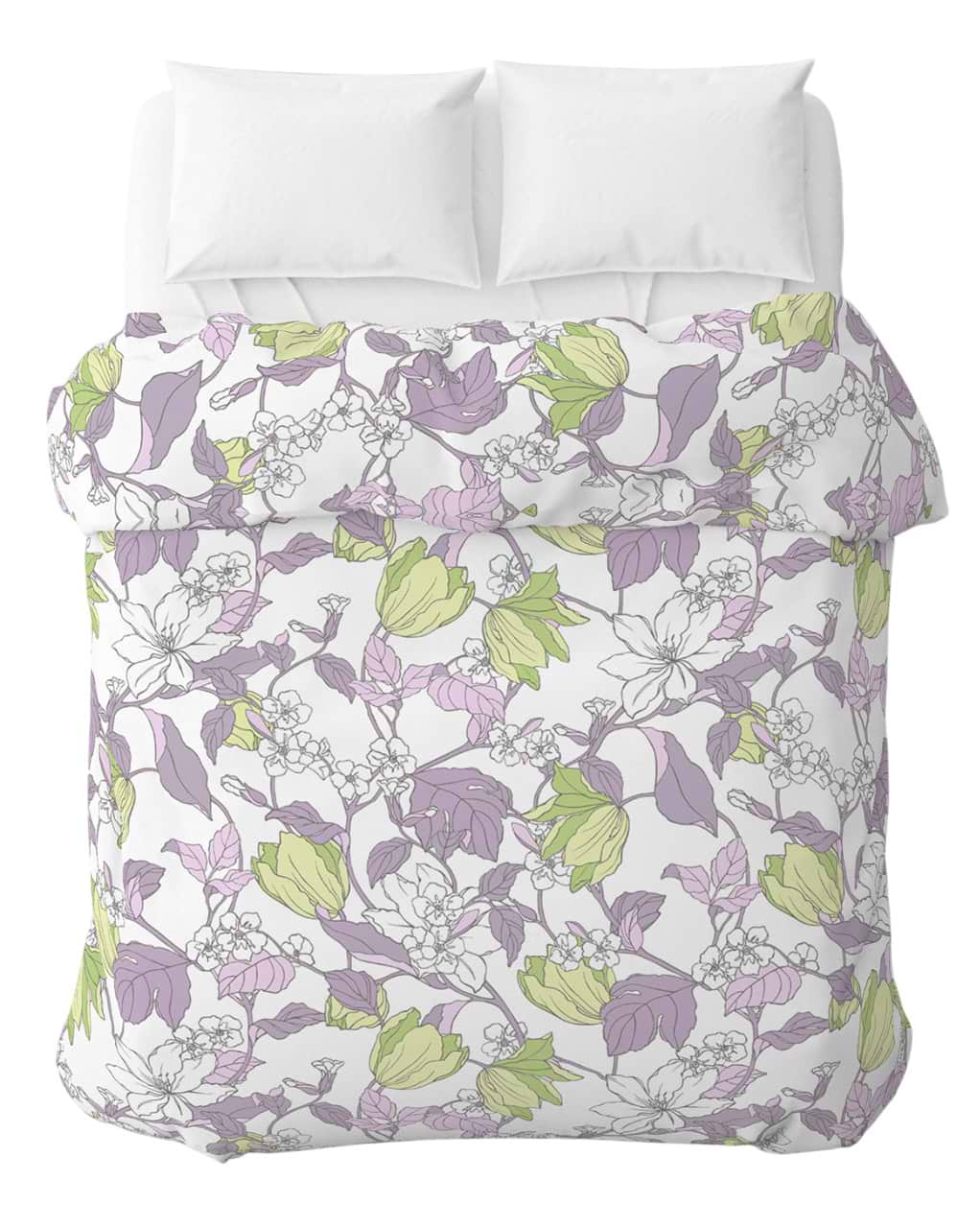 Підковдра полуторна Home Line бязь 150Х215 весняний вечір бузково-зелений (174444)