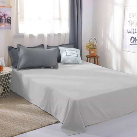 Простынь двуспальная Zastelli бязь Light Grey 185х220 (17461)