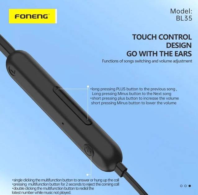 Фото - Навушники вкладиші бездротові Foneng Neckband Sport (BL35)