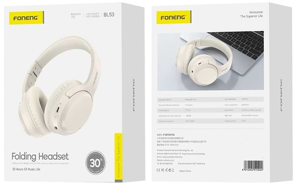 Фото - Навушники накладні бездротові Foneng Neckband Sport (BL53-BG)