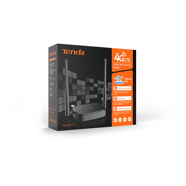 Фото - Маршрутизатор интернет WiFi4+4G Tenda 4G03 Pro