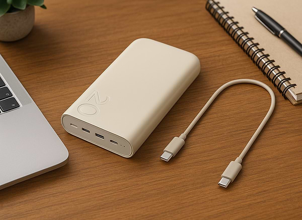 Фото - Батарея мобільна Samsung Battery Pack 20000 mAh 45W Super Fast Charging 2.0 Beige (EB-P4520XUEGEU)