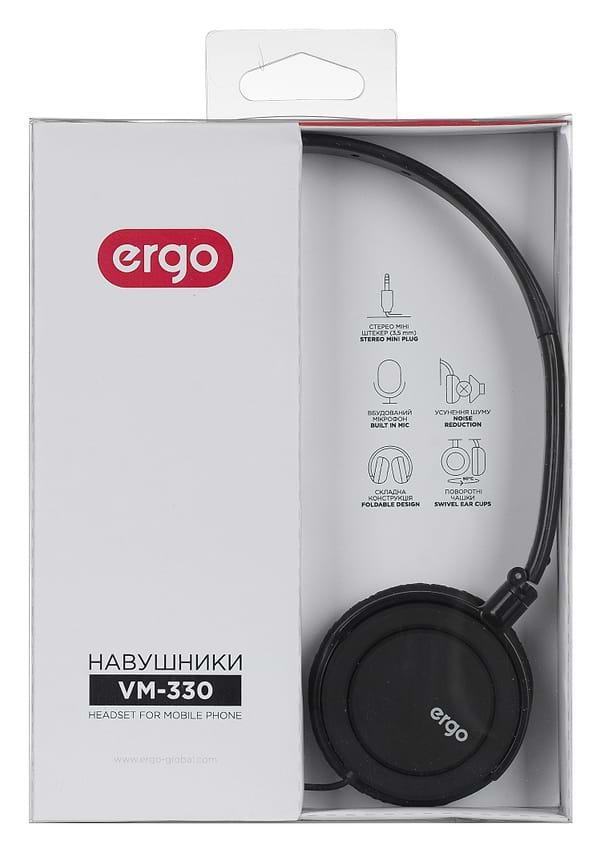 Фото - Навушники накладні Ergo VM-330 Black
