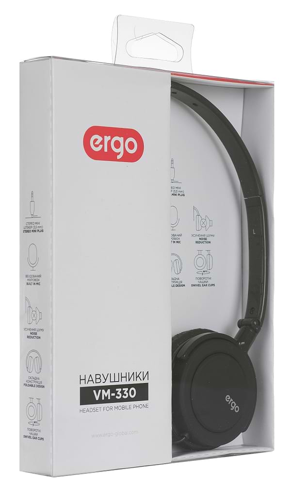 Фото - Навушники накладні Ergo VM-330 Black
