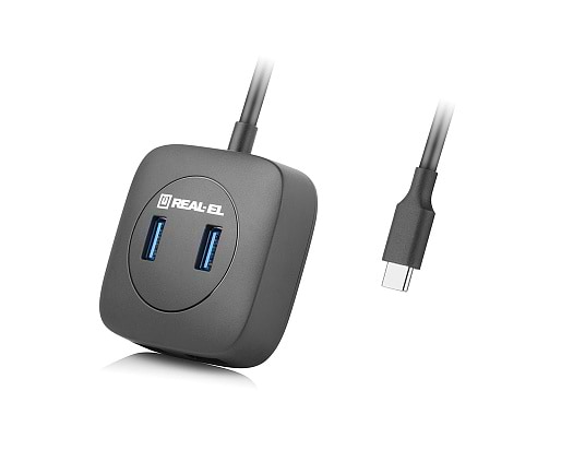 Фото - Хаб USB REAL-EL CQ-407 Black