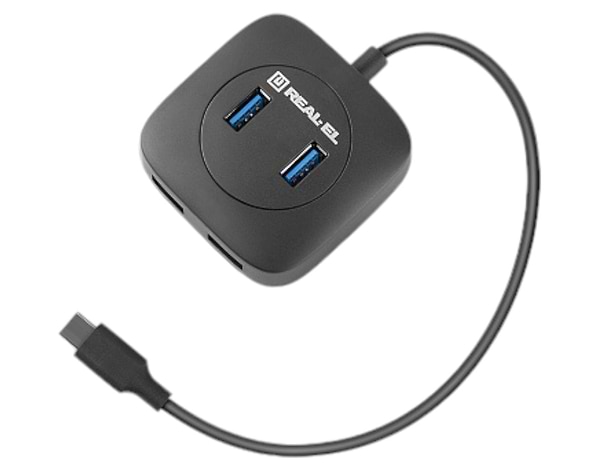 Фото - Хаб USB REAL-EL CQ-407 Black