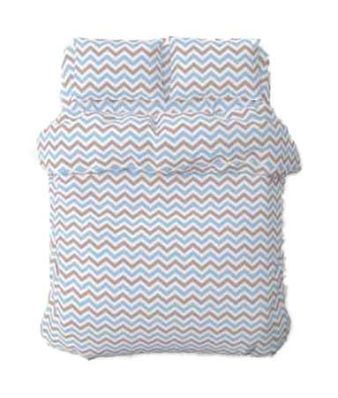 Комплект постельного белья Home Line ЗИГ ЗАГ голубовато-коричневый (175852)