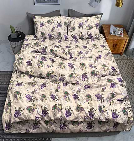 Фото - Простынь евро Zastelli бязь 20-1548 Lavanda 220х240 (17621)