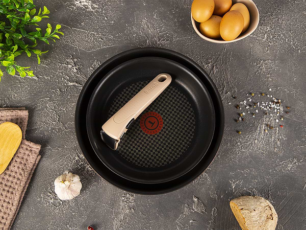 Фото - Набор сковород со съемной ручкой Tefal L6759103 Ingenio Eco Respect 3 пр.