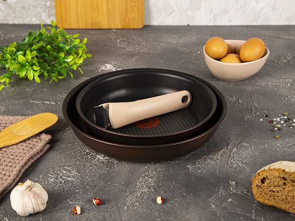 Фото - Набор сковород со съемной ручкой Tefal L6759103 Ingenio Eco Respect 3 пр.