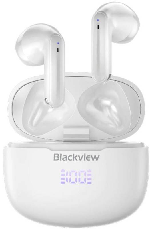 Навушники вкладиші бездротові TWS Blackview AirBuds 7 White - Фото 1