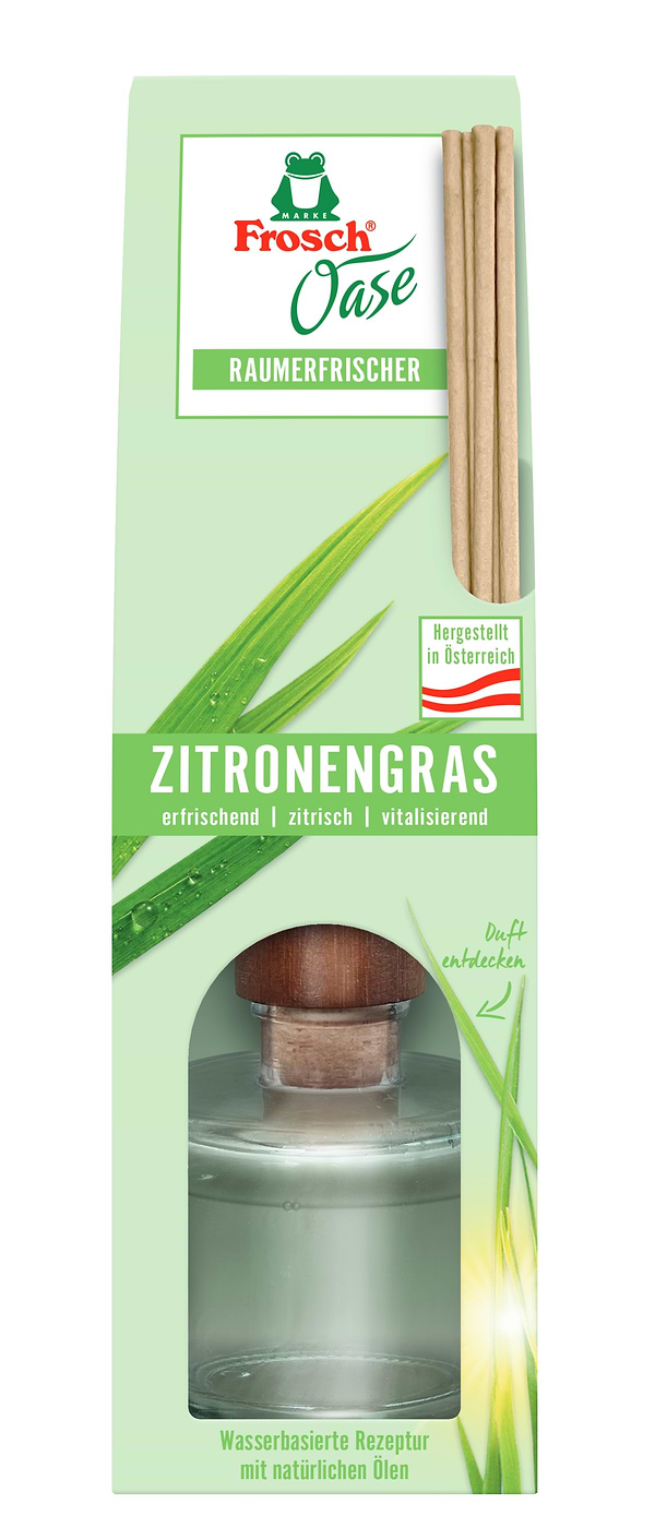 Фото - Аромадифузор для кімнати Frosch Оазис Освіжувач повітря з натур.маслом Лимонна трава 90 мл