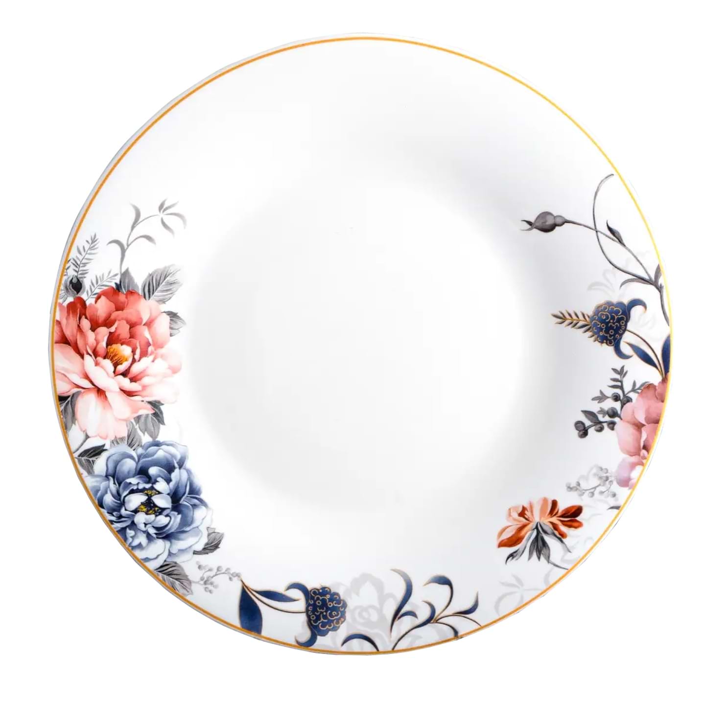 Тарелка обеденная Vittora VT-1230AP Пионы Aura Vittora 230 мм