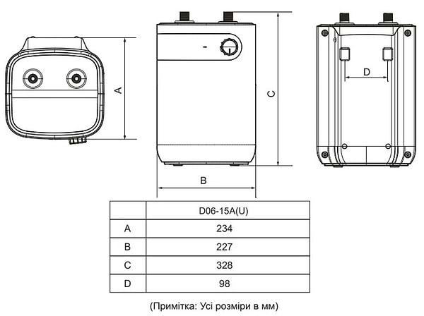 Фото - Водонагреватель Midea D06-15A(U)