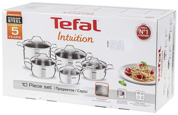 Фото - Набір посуду Tefal A702SA44 Intuition 10 пр.