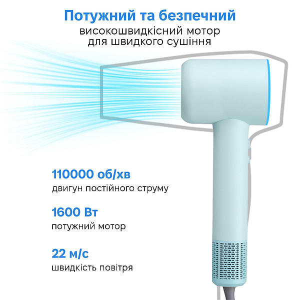 Фото - Фен O-ONULISS 17826H Sky Blue