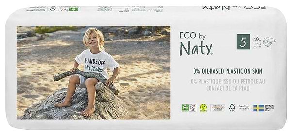 Фото - Одноразовые подгузники Eco By Naty Органические Размер 5 (11-26 кг) 40 шт. (178457)