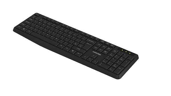 Фото - Клавіатура бездротова Canyon KB-W01 Wireless Water resistant EN/UA Black (CNE-CKEYW01)