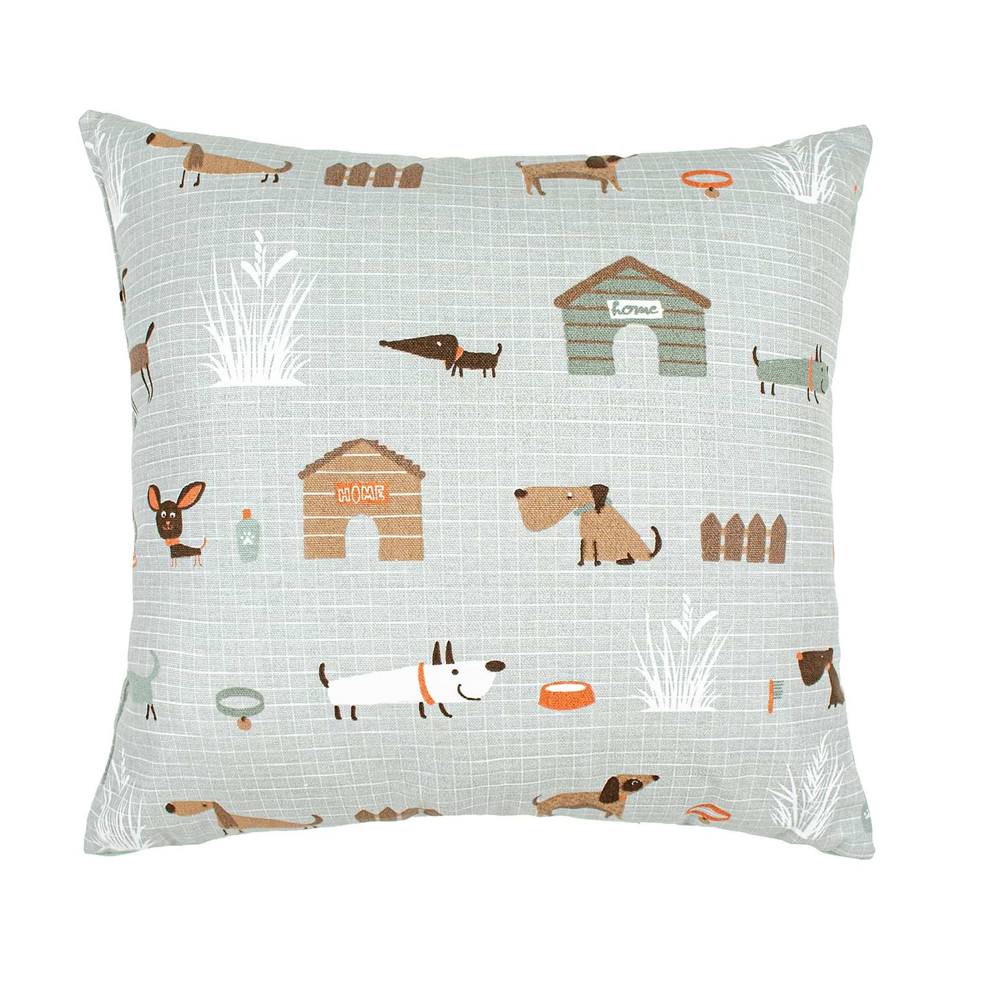 Подушка декоративна Home Line Полупанама ГАВ-ГАВ сірий 40Х40 (178519)