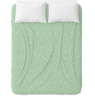 Простынь полуторная Home Line Горошек белый на зеленом 150х215 см (178717)