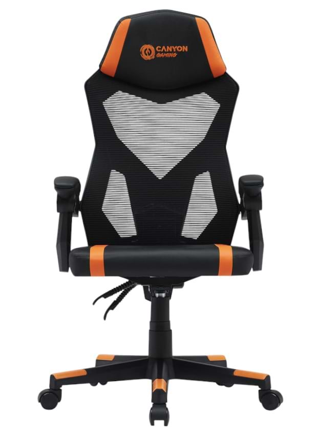 Кресло для геймеров Canyon Flow MCH01 Mesh Black Orange (CNE-MCH01) - Фото 1