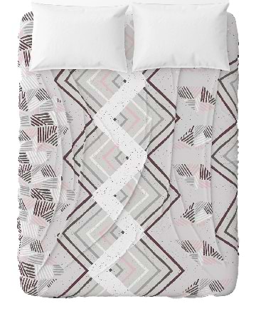 Простынь полуторная Home Line Влечение серо-розовый 150х215 см (178721)