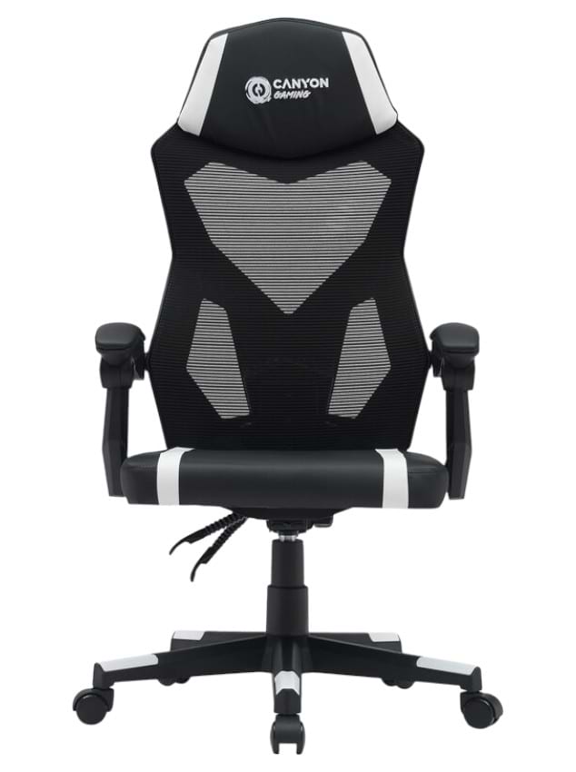 Кресло для геймеров Canyon Flow MCH01 Mesh Black White (CNE-MCH01W) - Фото 1