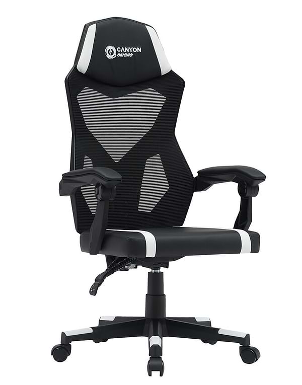 Фото - Кресло для геймеров Canyon Flow MCH01 Mesh Black White (CNE-MCH01W)