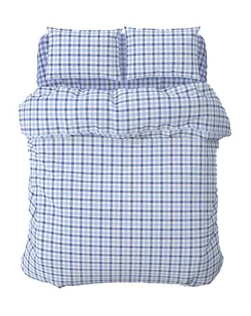 Комплект постельного белья Home Line Клетка голубой/серо-голубой (179191)