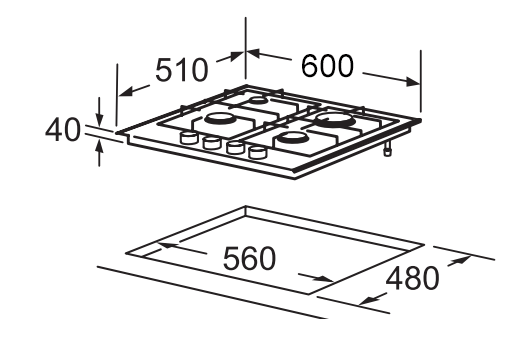 Фото - Варильна поверхня газова Interline HGG 763 FGT WM FLAME